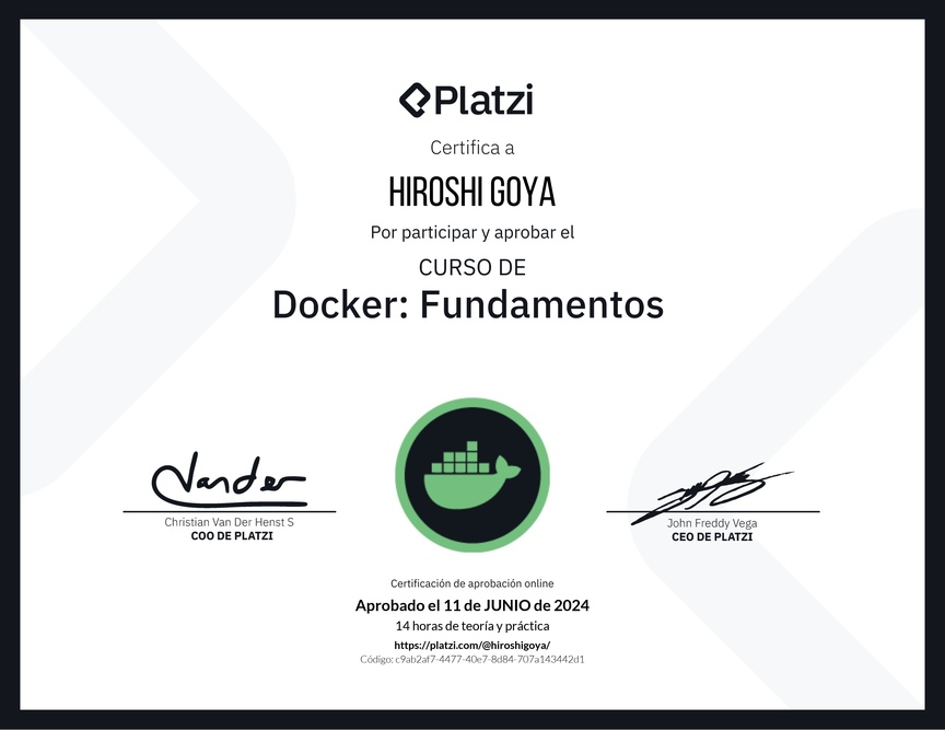 Diploma del Curso de Docker: Fundamentos