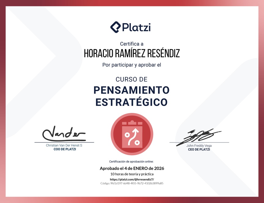 Diploma del Curso de Pensamiento Estratégico