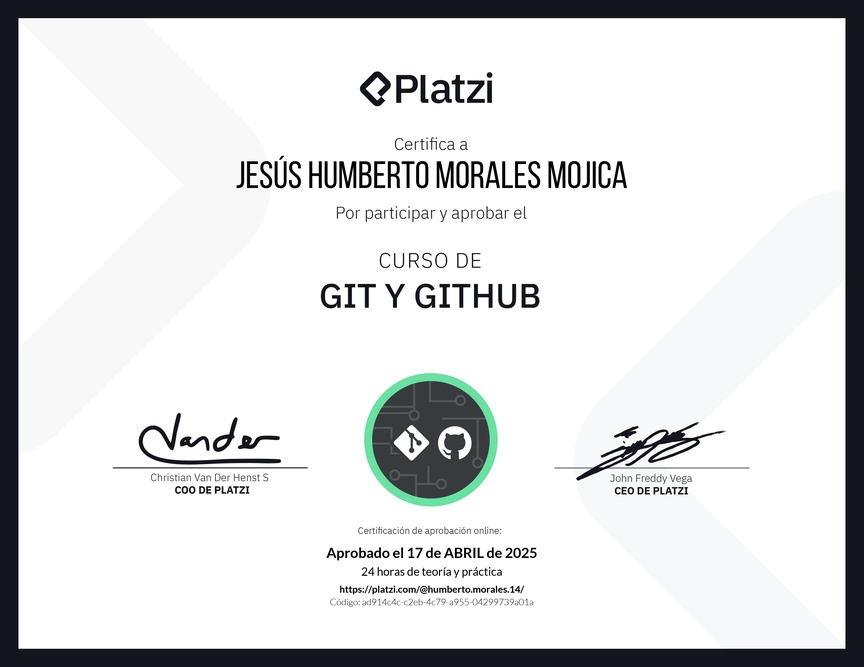 Diploma del Curso de Git y GitHub