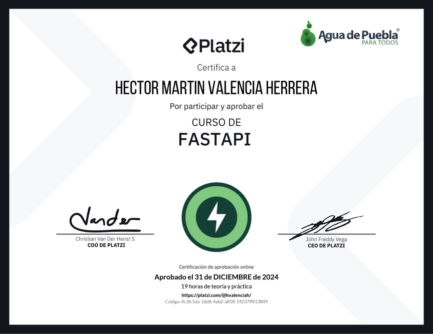 Diploma del Curso de FastAPI
