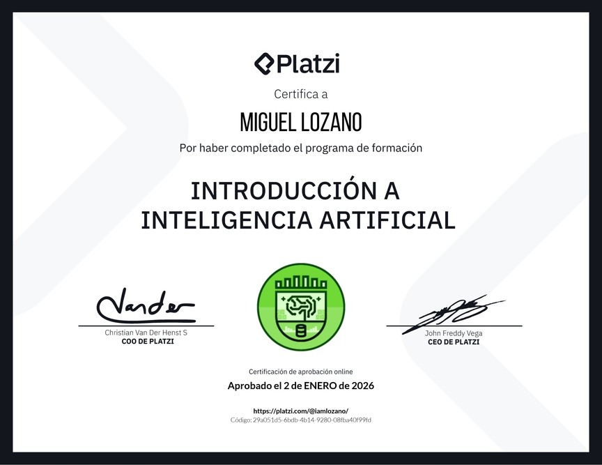 Diploma de la Ruta de Aprendizaje de Introducción a AI