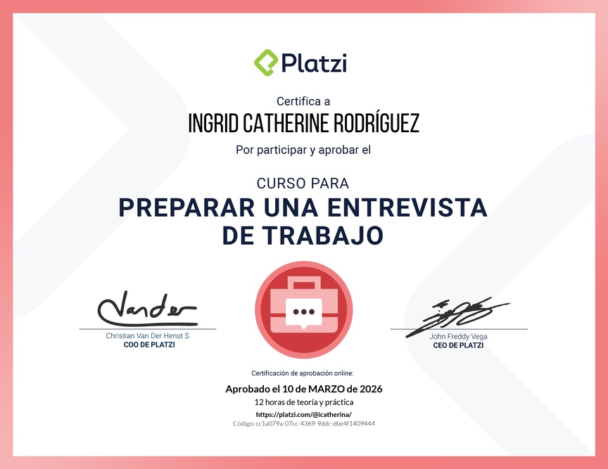 Diploma del Curso para Preparar una Entrevista de Trabajo