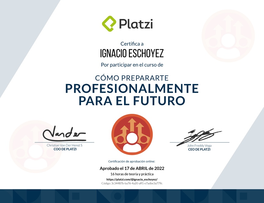 Diploma de Cómo Prepararte Profesionalmente para el Futuro