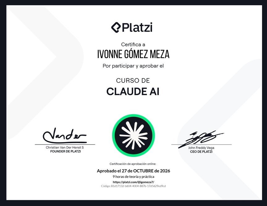 Diploma del Curso de Claude AI