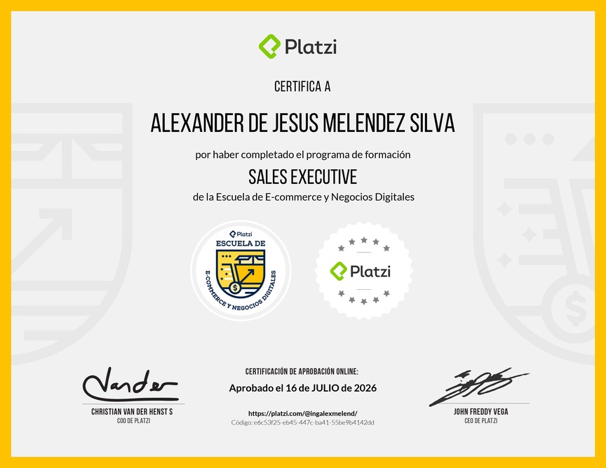Diploma de la Ruta de Aprendizaje de Sales Executive
