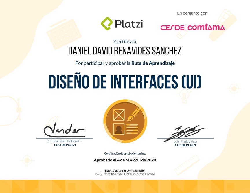 Diploma de la Ruta de Aprendizaje de Diseño de Interfaces (UI)