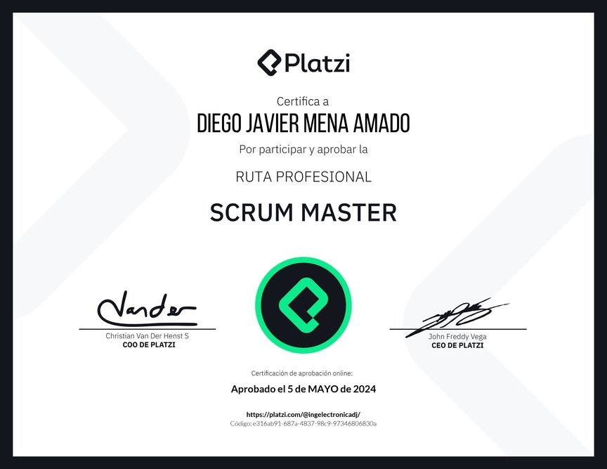 Diploma de la Ruta de Aprendizaje de Scrum Master