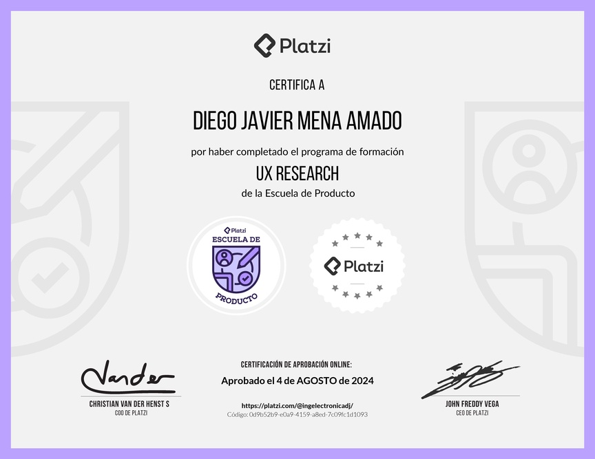 Diploma de la Ruta de Aprendizaje de Trabaja como UX Researcher