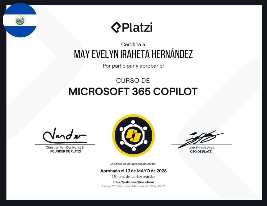 Diploma del Curso de Microsoft 365 Copilot