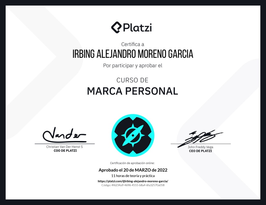 Diploma del Curso Gratis de Marca Personal