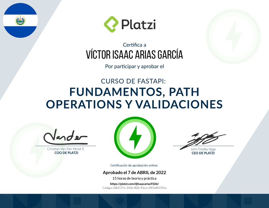 Diploma del Curso de FastAPI: Fundamentos, Path Operations y Validaciones