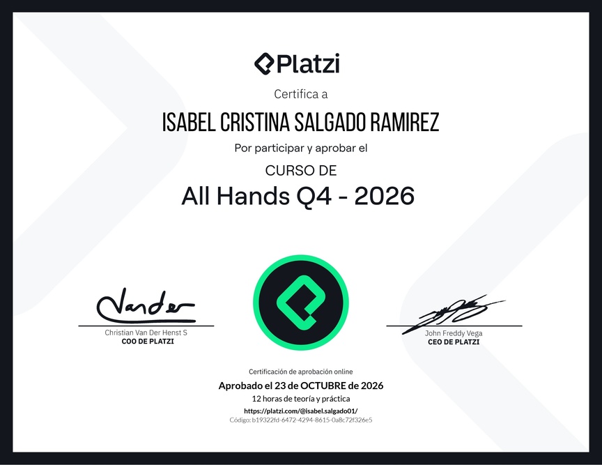 Diploma de All Hands Q4 - 2026