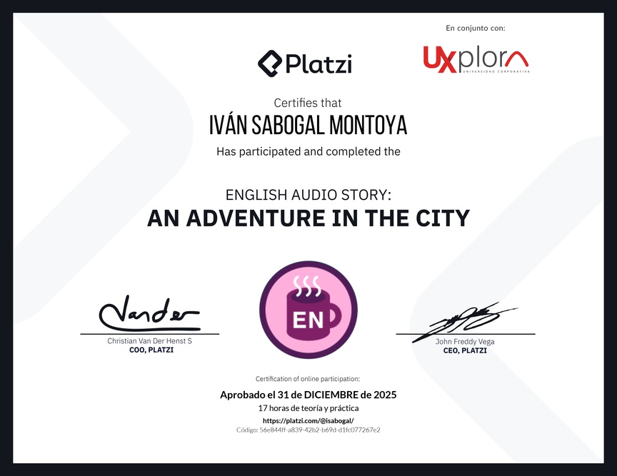 Diploma de Audio Historia en Inglés: Una Aventura en la Ciudad