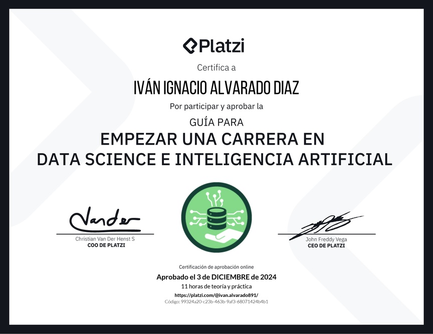 Diploma de Guía para Empezar una Carrera en Data Science e Inteligencia Artificial