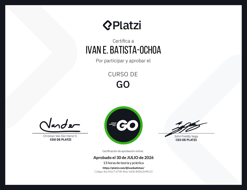 Diploma del Curso de Go