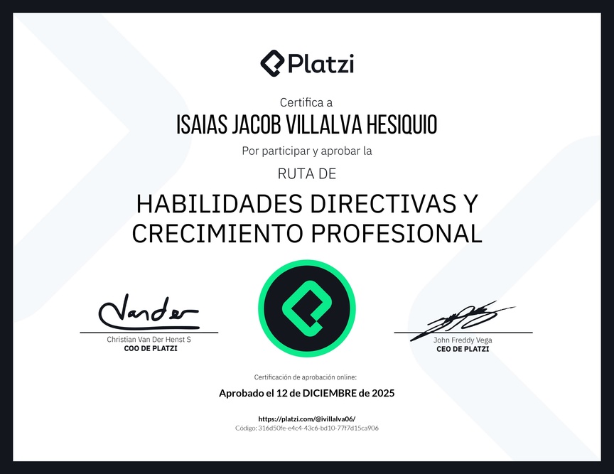 Diploma de la Ruta de Aprendizaje de Habilidades Directivas y Crecimiento Profesional