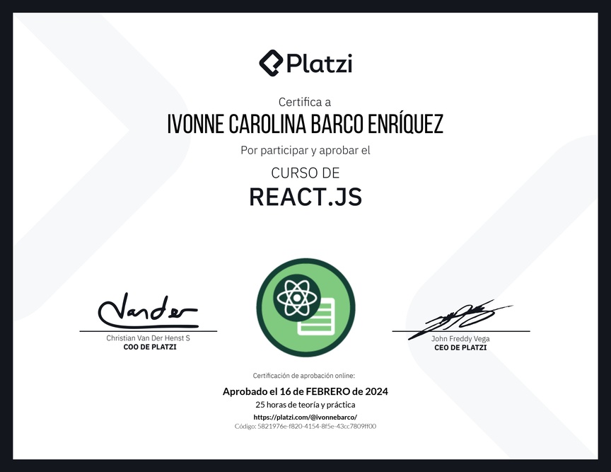 Diploma del Curso de React.js
