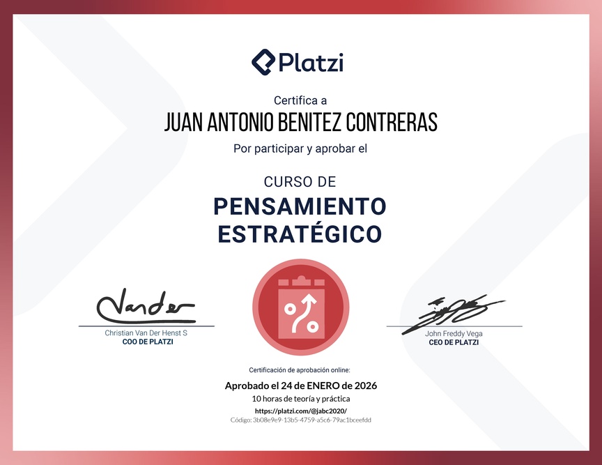 Diploma del Curso de Pensamiento Estratégico