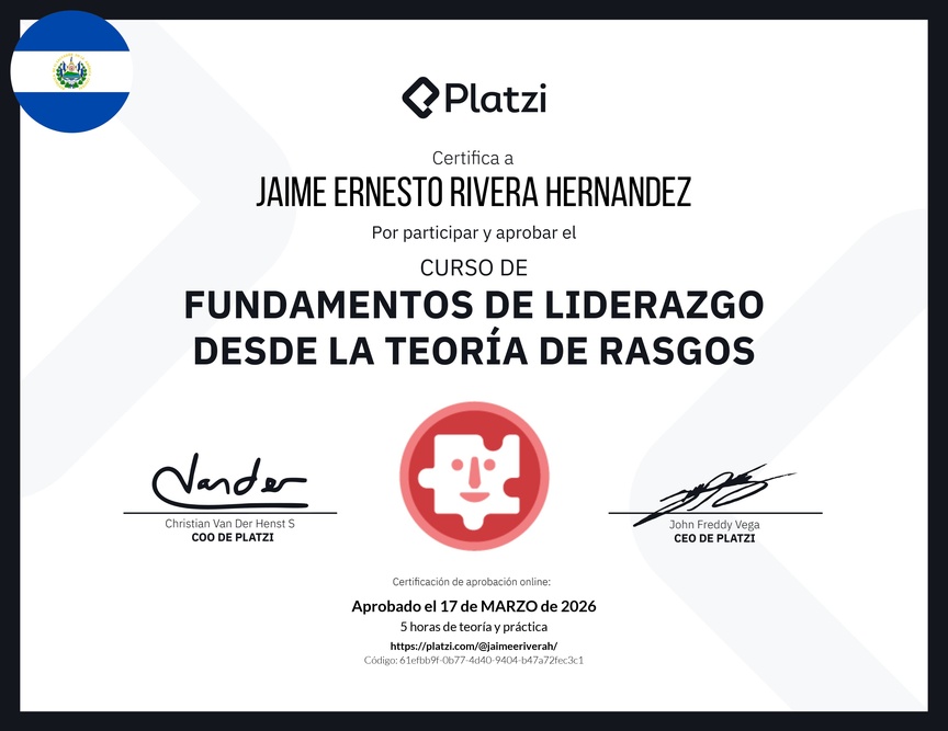 Diploma del Curso de Fundamentos de Liderazgo: Reconoce las Características de un Líder