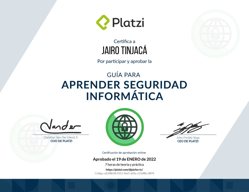 Diploma de Guía para Aprender Seguridad Informática
