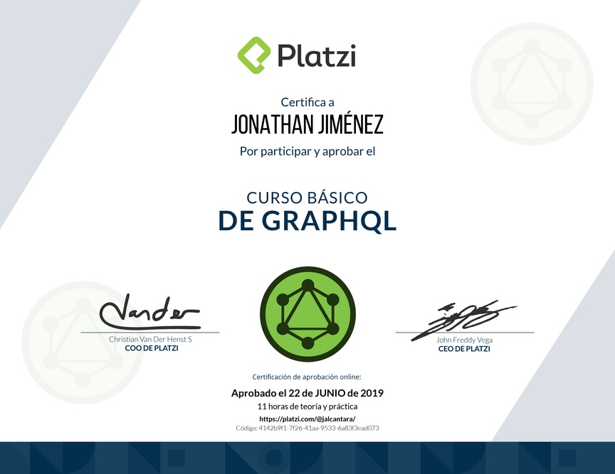 Diploma del Curso Práctico de GraphQL con JavaScript