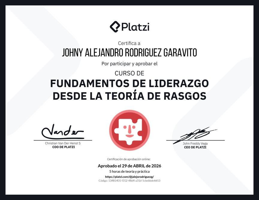 Diploma del Curso de Fundamentos de Liderazgo: Reconoce las Características de un Líder