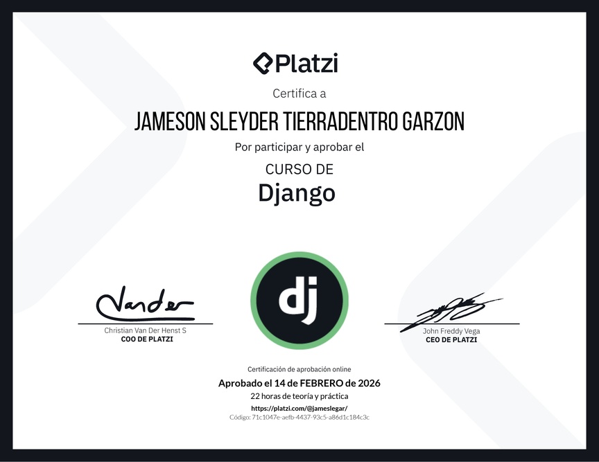Diploma del Curso de Django