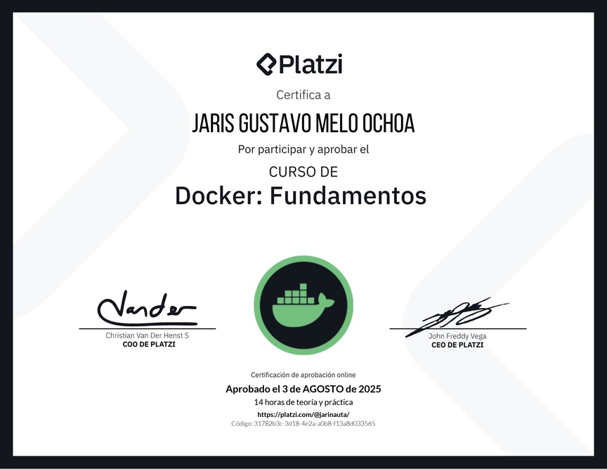 Diploma del Curso de Docker: Fundamentos