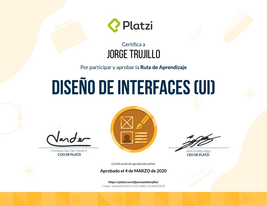 Diploma de la Ruta de Aprendizaje de Diseño de Interfaces (UI)