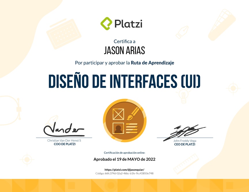 Diploma de la Ruta de Aprendizaje de Diseño de Interfaces (UI)