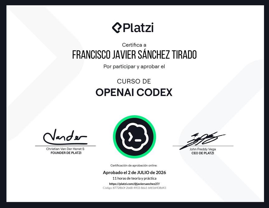 Diploma del Curso de Codex