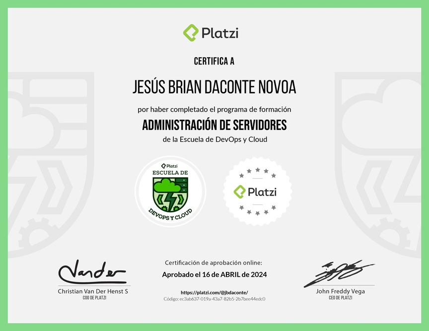 Diploma de la Ruta de Aprendizaje de Fundamentos de Servidores Linux