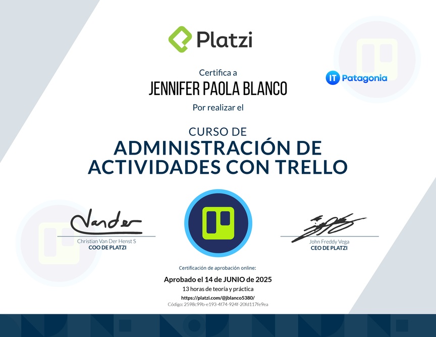 Diploma del Curso de Trello
