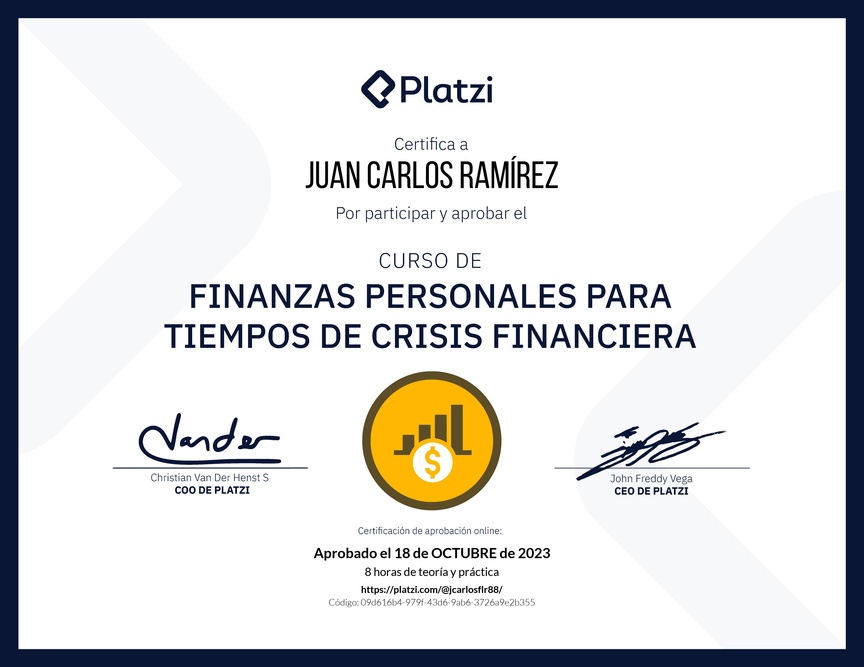 Diploma del Curso de Inteligencia Financiera
