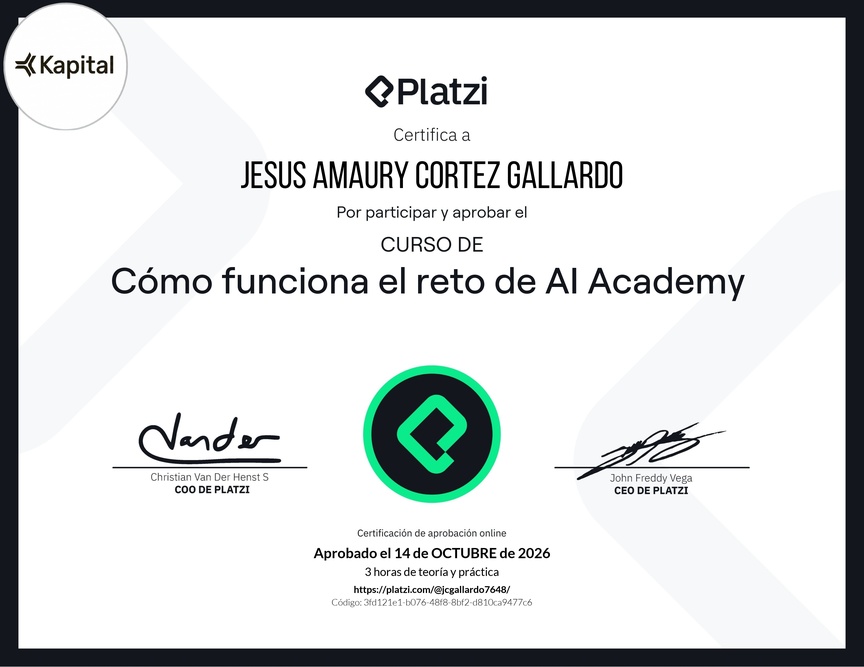 Diploma de Reto AI Academy: Multiplica 10x tu impacto profesional