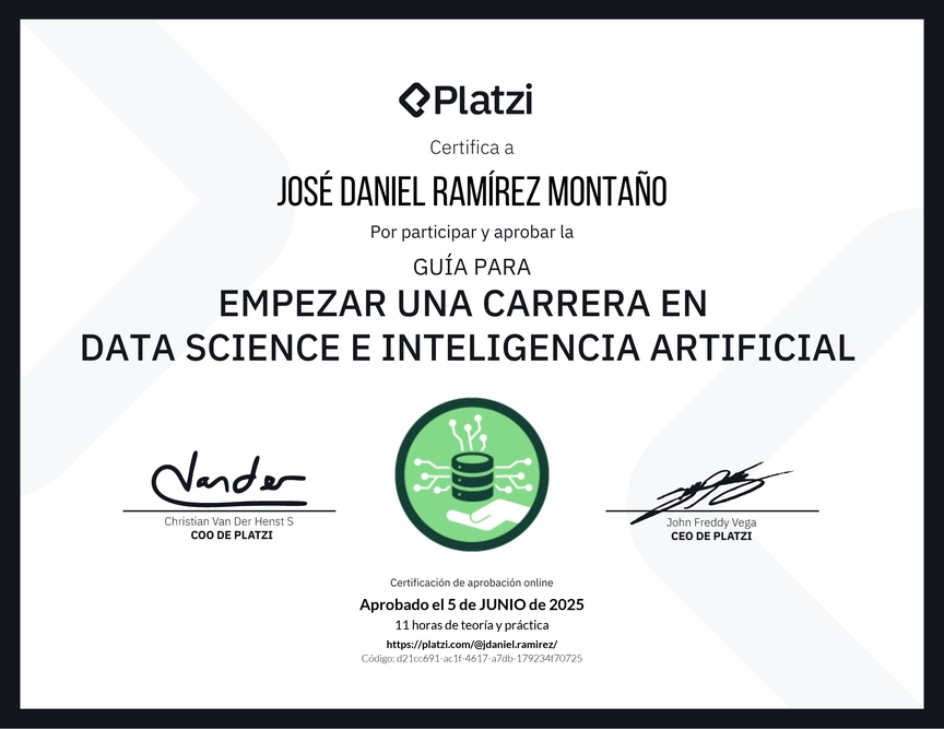 Diploma de Guía para Empezar una Carrera en Data Science e Inteligencia Artificial