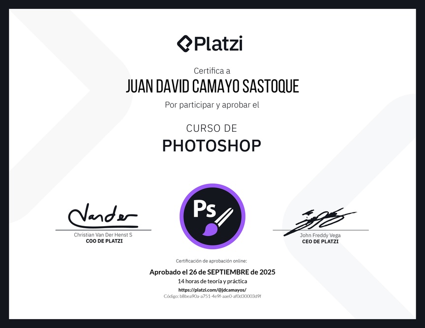Diploma del Curso de Photoshop
