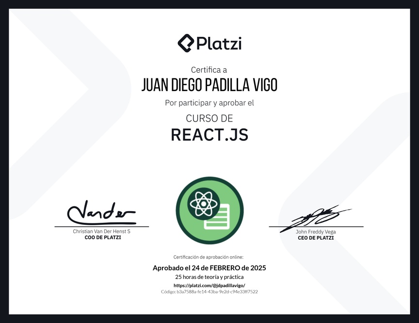 Diploma del Curso de React.js