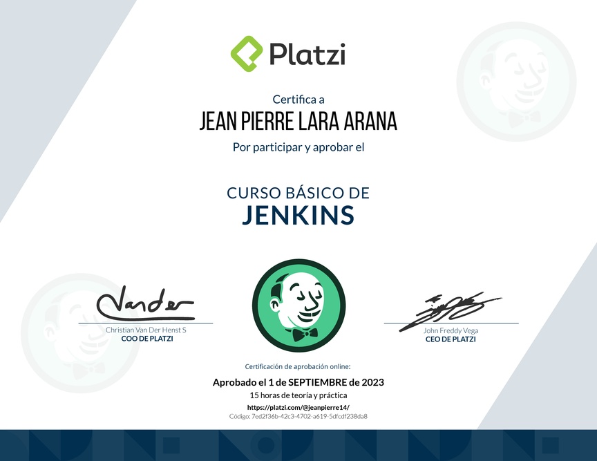 Diploma del Curso Básico de Jenkins
