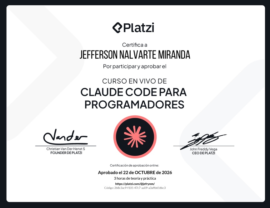 Diploma de Claude Code para Programadores
