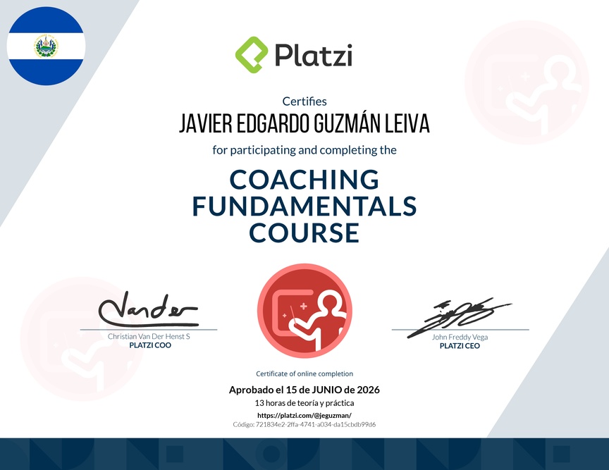 Diploma del Curso de Habilidades y Estrategias de Coaching
