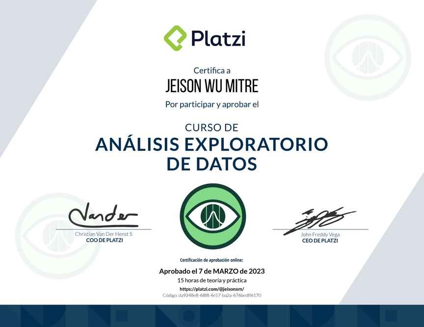 Diploma del Curso de Análisis Exploratorio de Datos