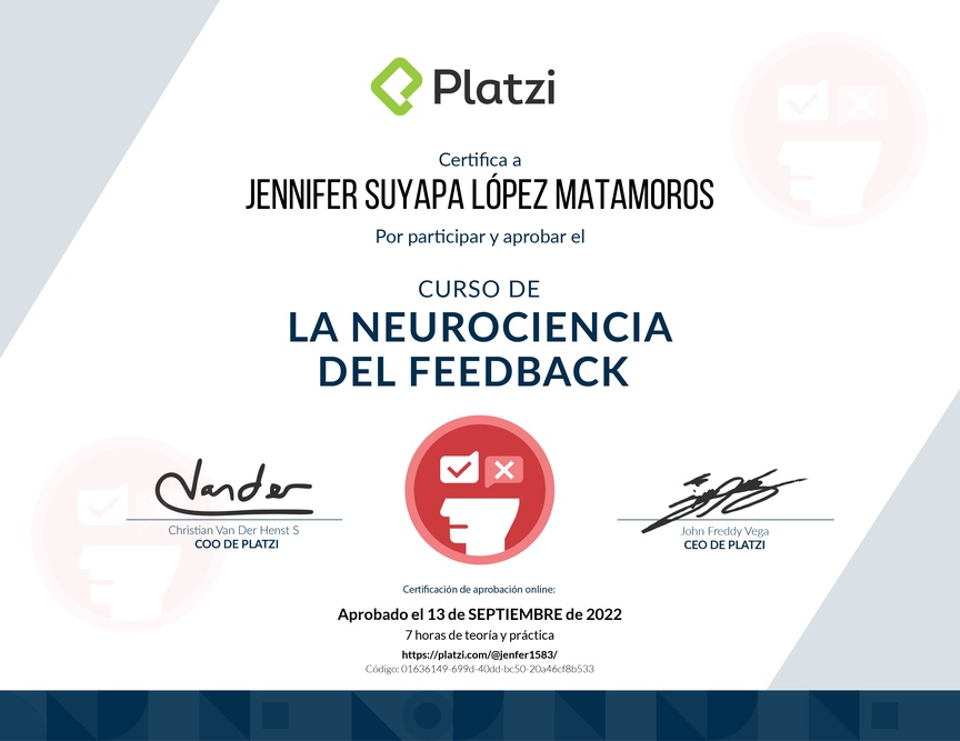 Diploma de Audiocurso sobre la Neurociencia del Feedback