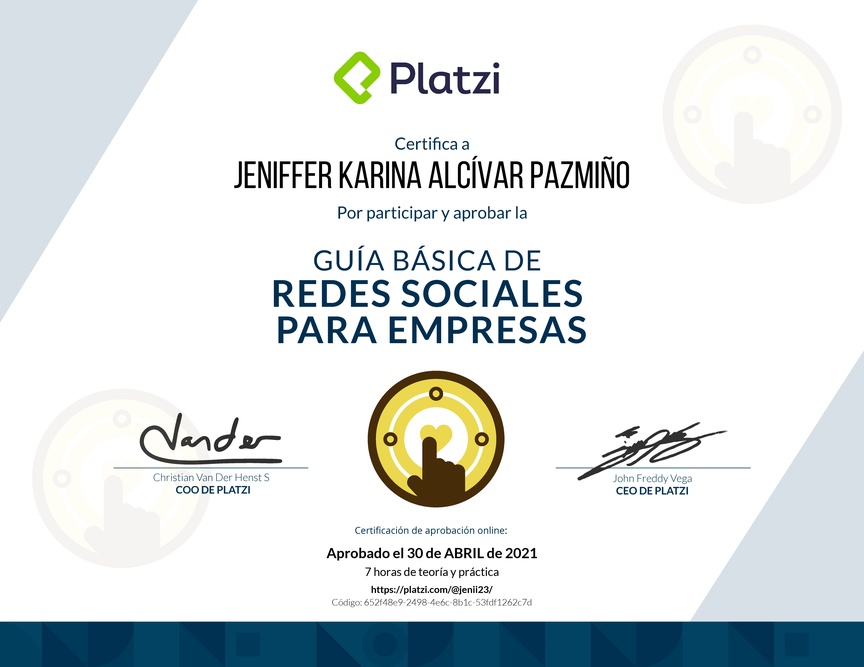 Diploma de Guía Básica de Redes Sociales para Empresas