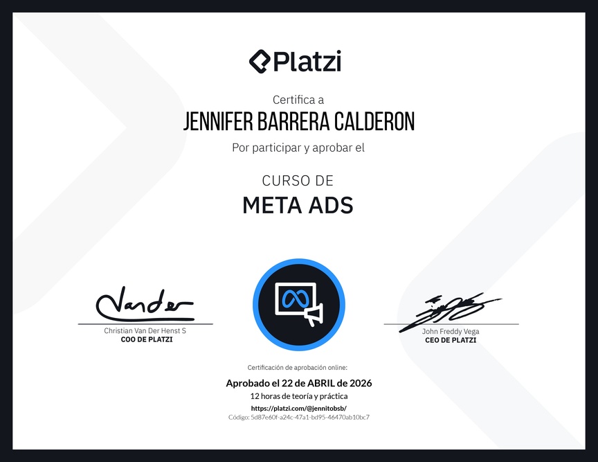 Diploma del Curso de Meta Ads