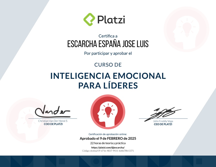 Diploma del Curso de Inteligencia Emocional para Líderes