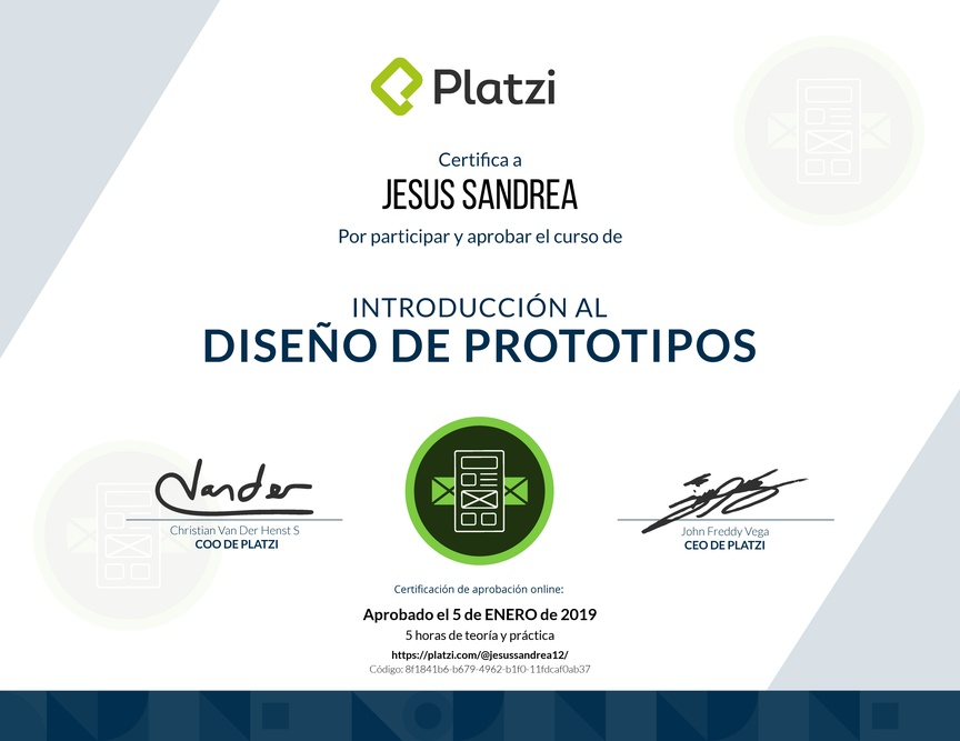 Diploma de Introducción al Diseño de Prototipos 2018