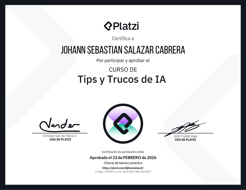 Diploma del Curso de tips y trucos de IA