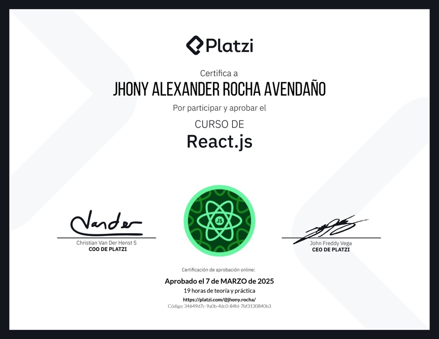Diploma del Curso de React.js