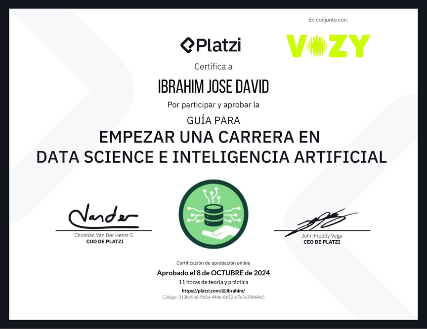 Diploma de Guía para Empezar una Carrera en Data Science e Inteligencia Artificial